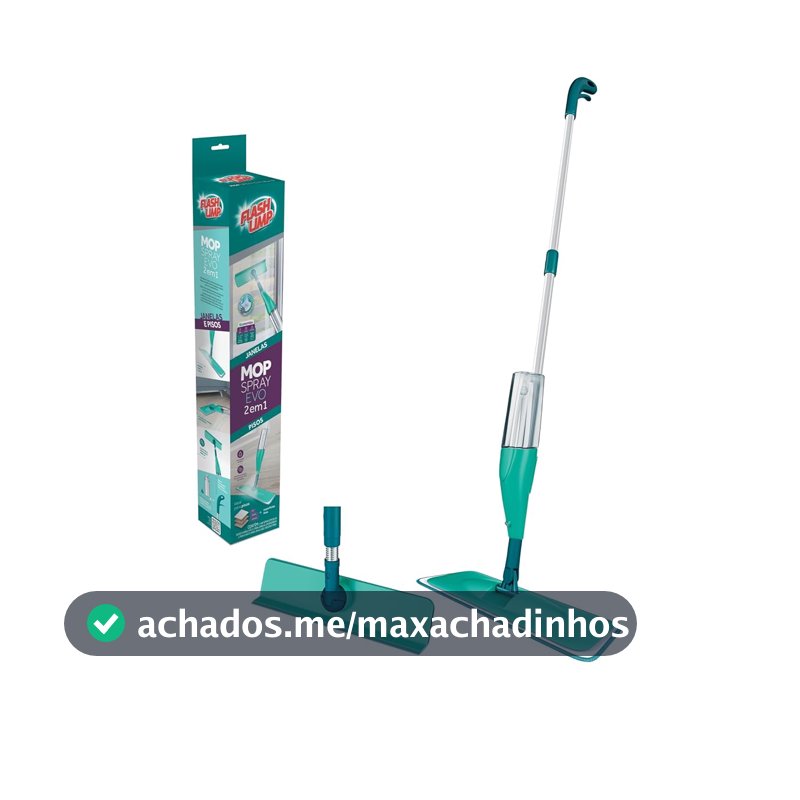Flash Limp, MOP6065, Mop Spray EVO 2 em 1 com reservatório 380 ml, Verde