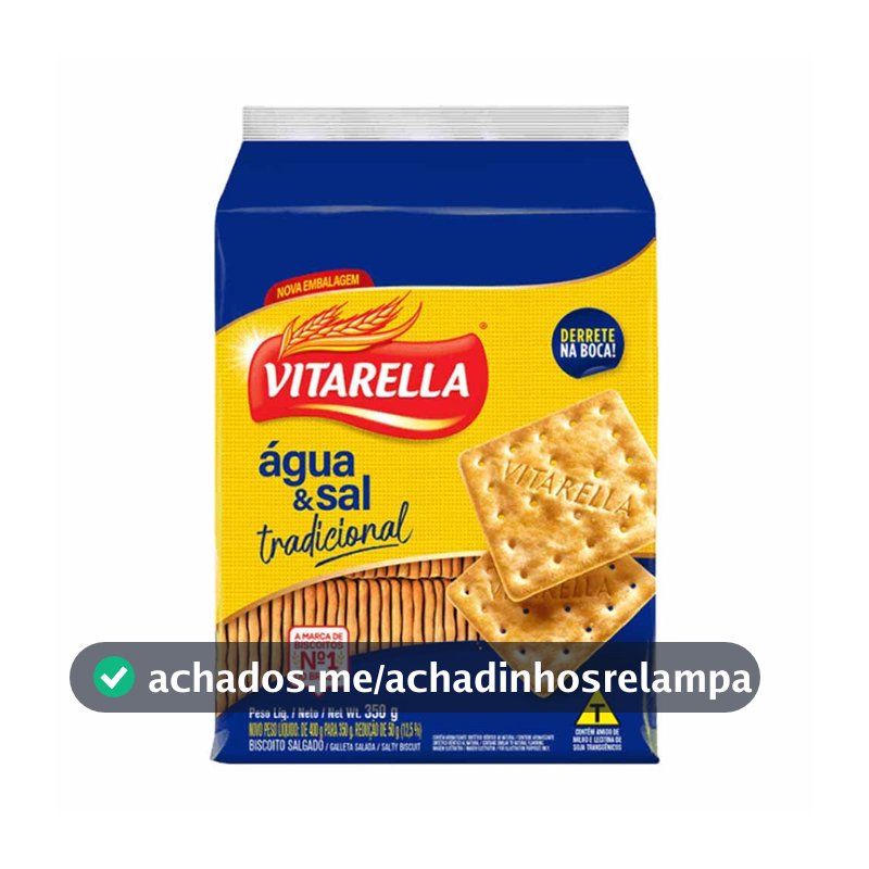 Biscoito de Água e Sal Vitarella, 350g