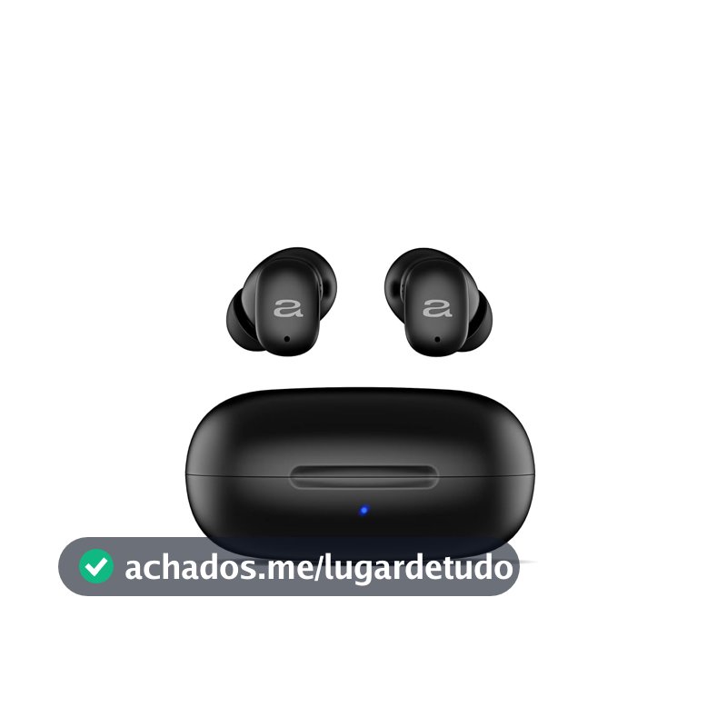 AIWA, Fone de ouvido EB-03-B, Bluetooth, c/cancelamento de ruído, 25 horas de bateria, IPX5, sem fio
