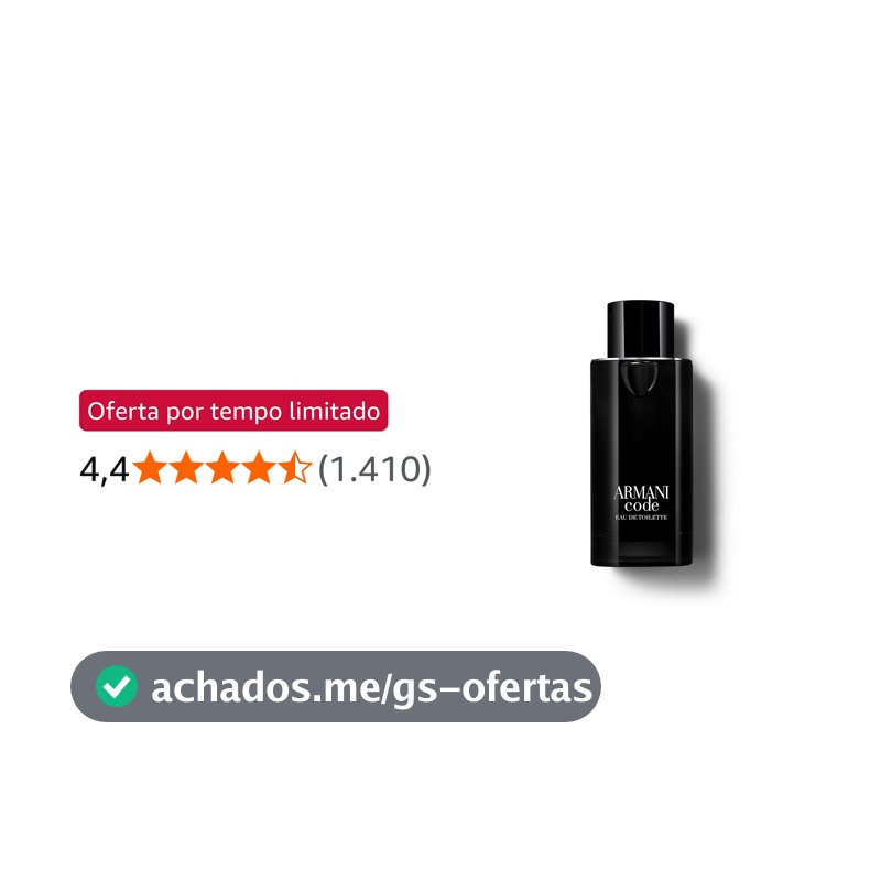 Armani Beauty, Armani Code Eau de Toilette, Giorgio Armani, Perfume Masculino Refilável, Fragrância Oriental Amadeirada com Notas de Tangerina Verde, Lavanda, Fava Tonka e Cedro