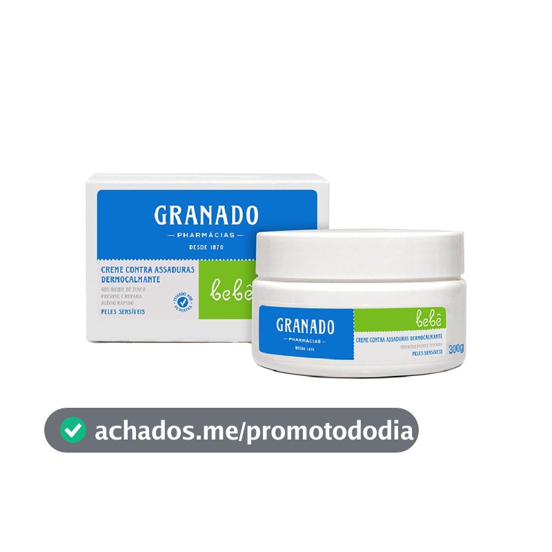 Granado Creme Assaduras Dermocalmante Bebê, Peles Sensíveis, 300g