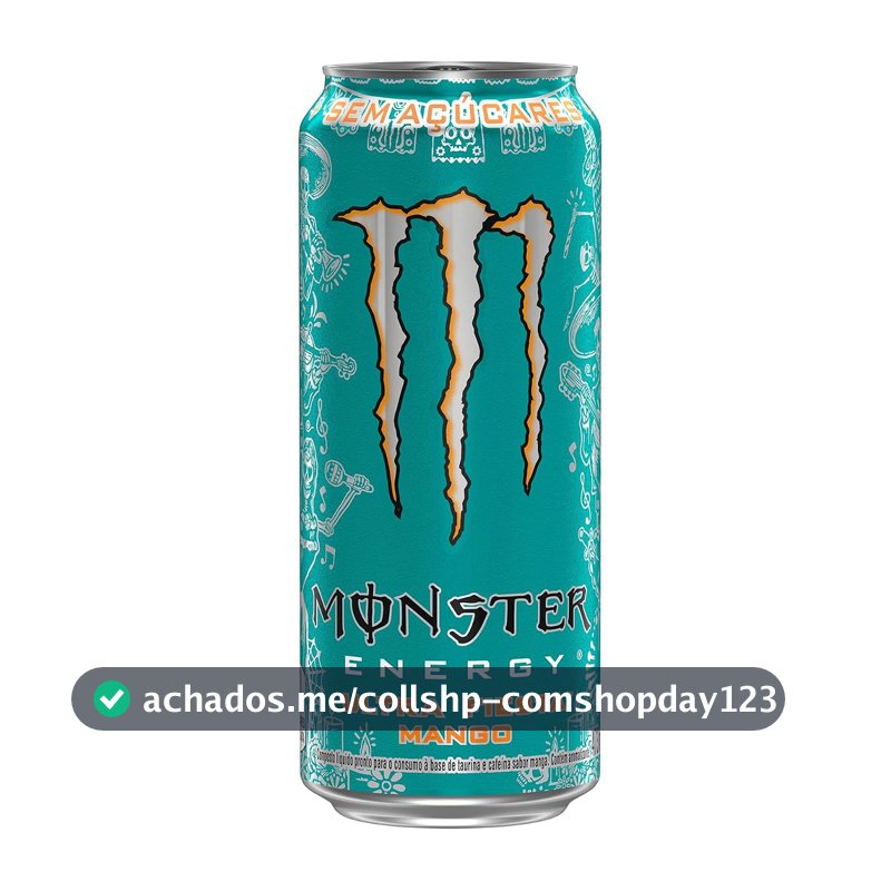 Pack Monster Energy Mango Loco Ultra Fiesta Bebida Energética Zero Açúcar, Lata 473 ml – 6 Unidades