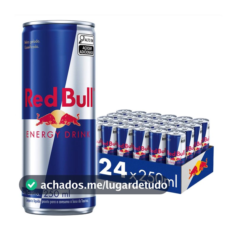 Red Bull Wings Cup Energético, Energy Drink, 250ml, 24 latas (Embalagem pode variar)