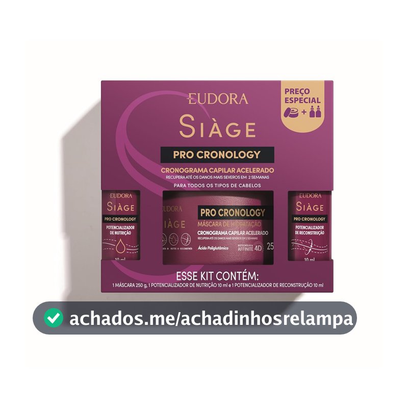Kit de Tratamento Capilar Eudora Siàge, Pro Cronology