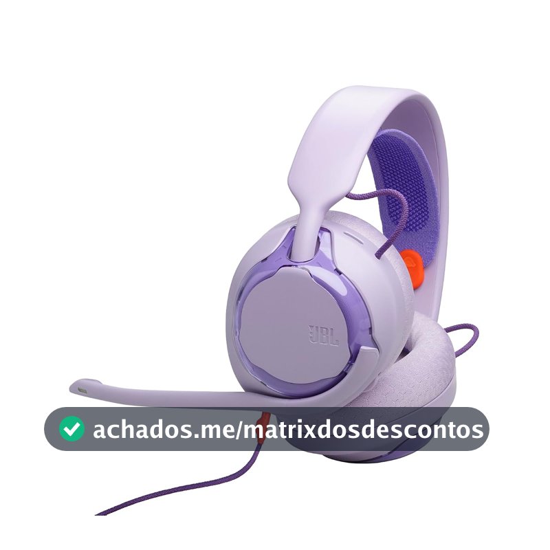 JBL, Fone de Ouvido Gamer, Headset, Quantum 250, Cancelamento de Ruído - Roxo