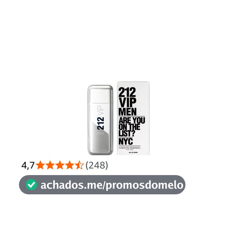 212 Vip Men Eau de Toilette 100ml Masculino