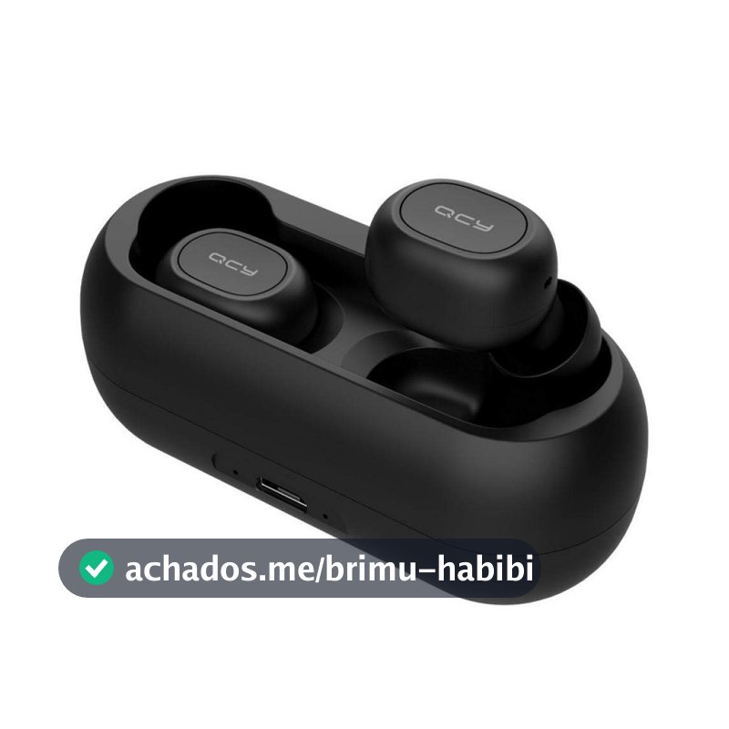 Fone de Ouvido - Bluetooth - QCY T1C - 2020 - Preto