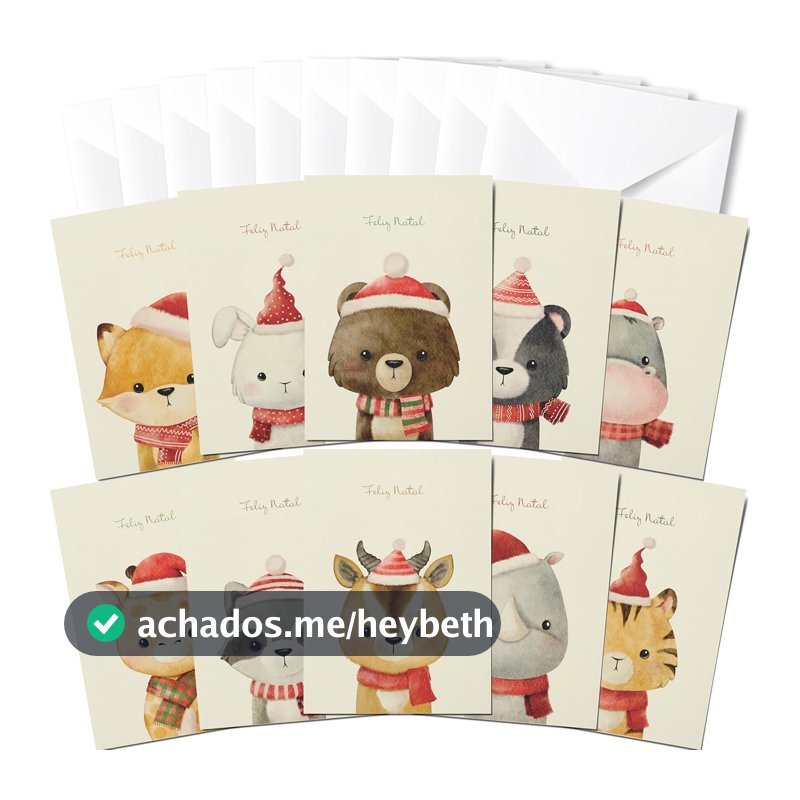 Fábrica de Pôster Cartão de Natal 10un com envelopes Tamanho 10x15cm