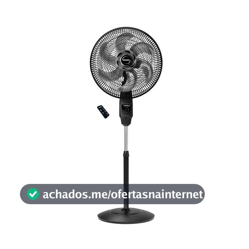 Ventilador de Coluna Mallory Chronos 140W, Silencioso, Com Controle Remoto, Hélice de 6 pás, Auto Desligamento Programável de até 7 Horas- PR – GR - 220V