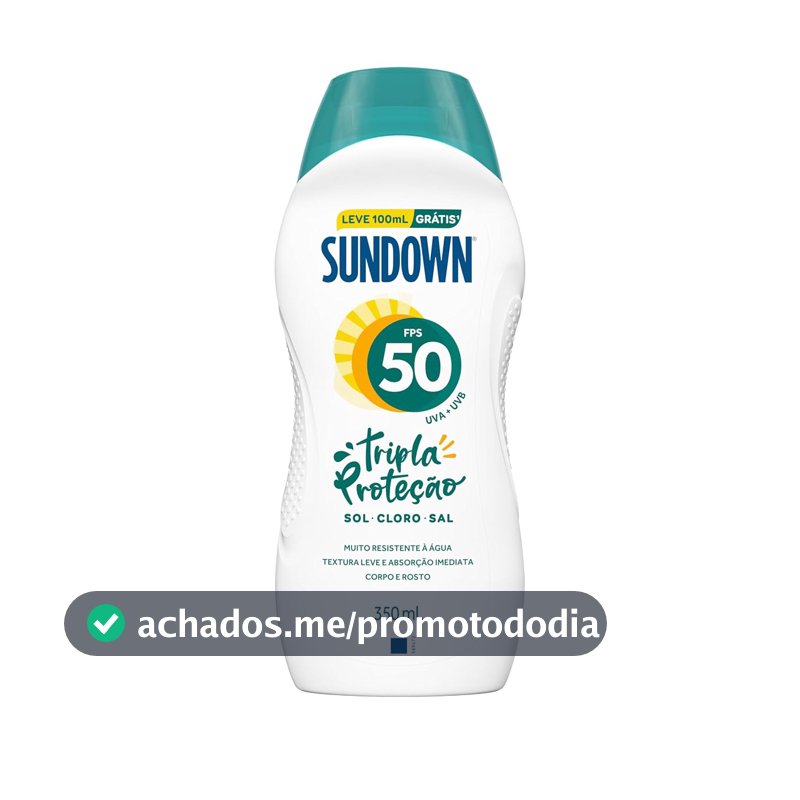 Protetor Solar Corporal em Loção Sundown, FPS 50, 250ml + 350ml