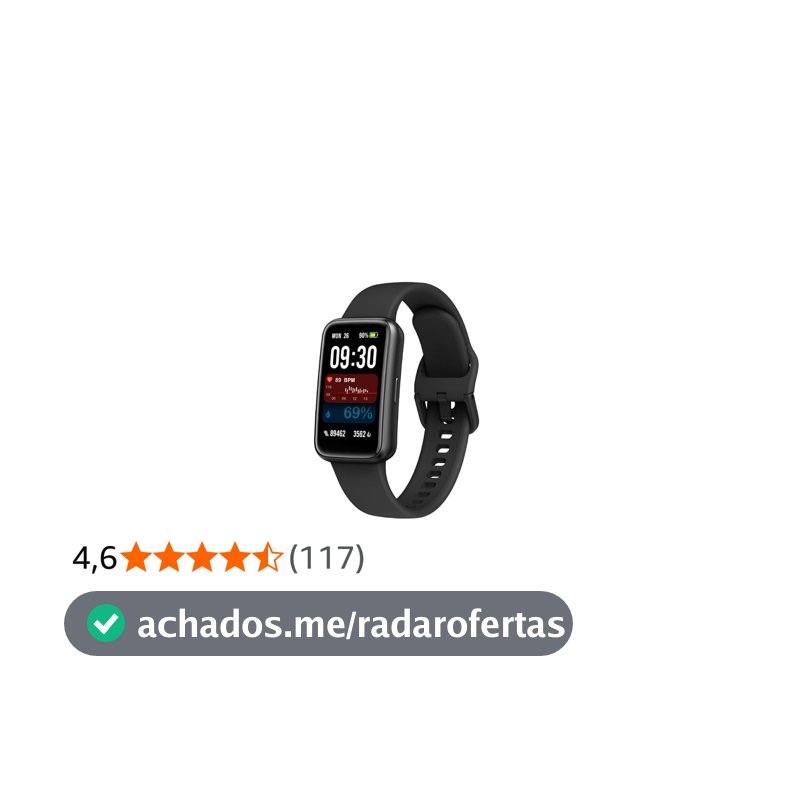 Smartband Inteligente Prova D'Água Smartwatch Relógio FB057 para Homens e Mulheres, Preto
