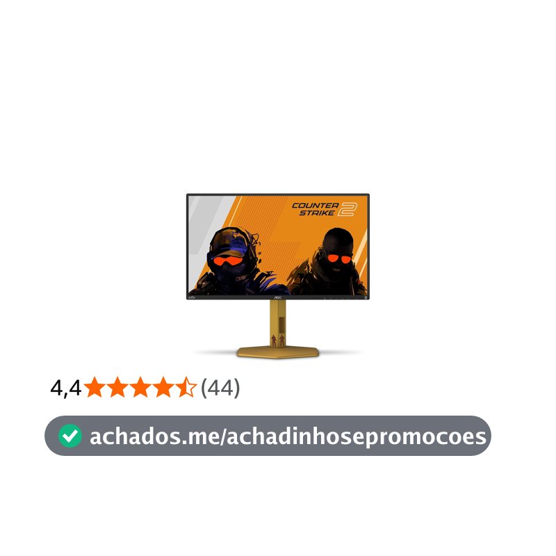 Monitor Gamer AOC AGON CS2 25" 310Hz 0.3ms HDR400 IPS Base Ajustável CS25G