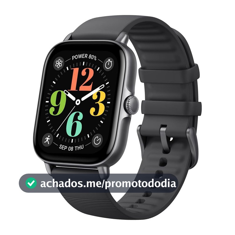 Relógio Amazfit Gts 4 Mini New Smartwatch Com Alexa Original 1.75 (Black)