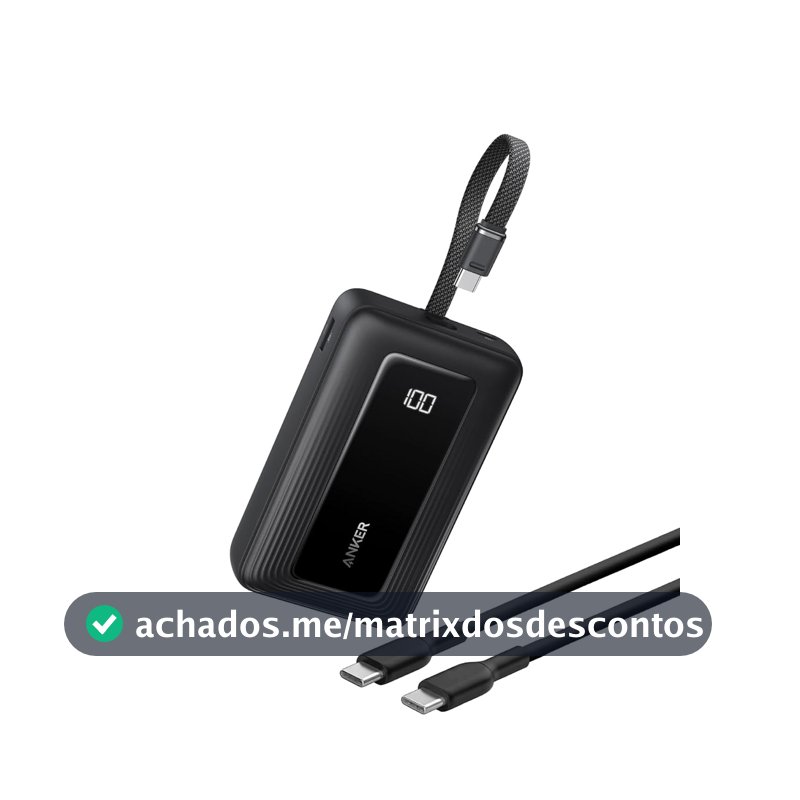 Anker Zolo Power Bank 20.000mAh Turbo 45W, Carregador Portátil