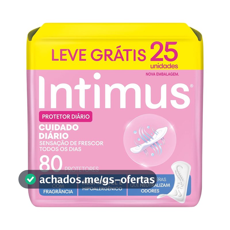 Protetor Diário Intimus® Cuidado Diário - 80 un