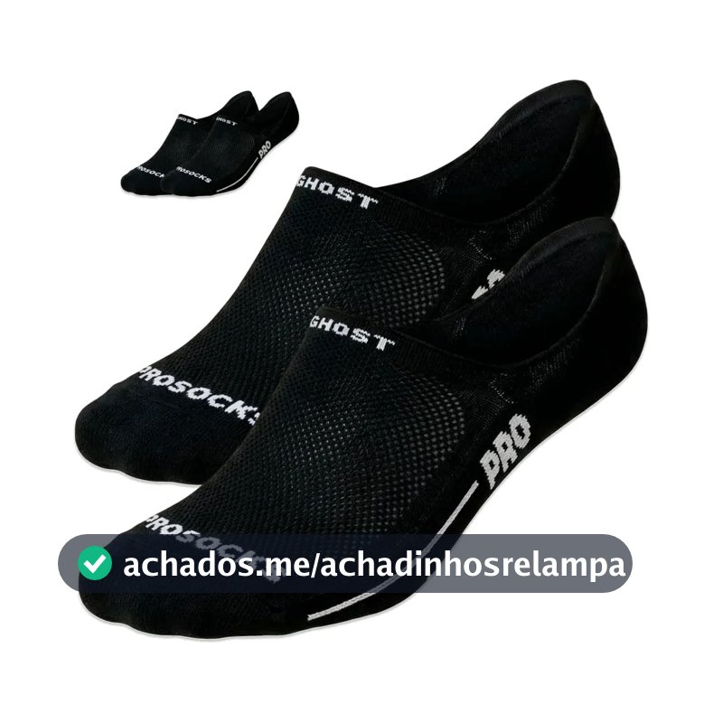 Kit 2 Pares Meia Sapatilha Com Grip Prosocks® Allday Ghost