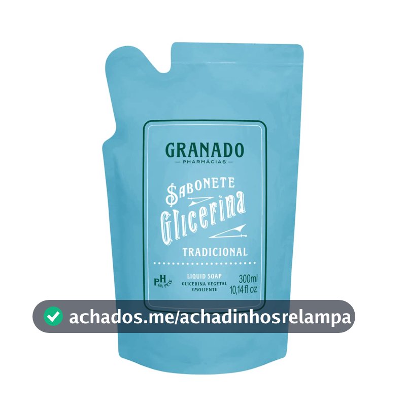 Granado Refil Sabonete Líquido Glicerina, Tradicional, 300ml