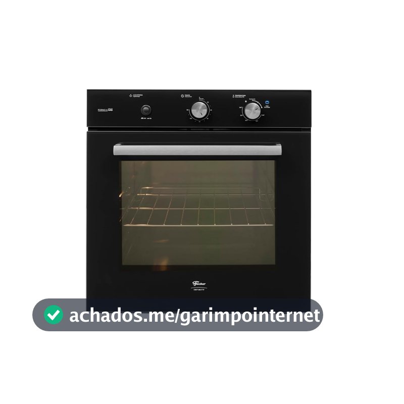 Fischer Forno a Gás Embutir Infinity 78L com Grill Preto 220V