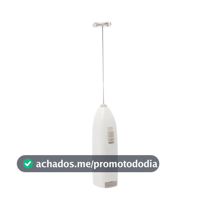 LYOR - Mini Mixer Misturador Elétrico para Bebidas - Inox e Plástico Branco - Eficiente e Compacto para Batidas e Misturas Rápidas