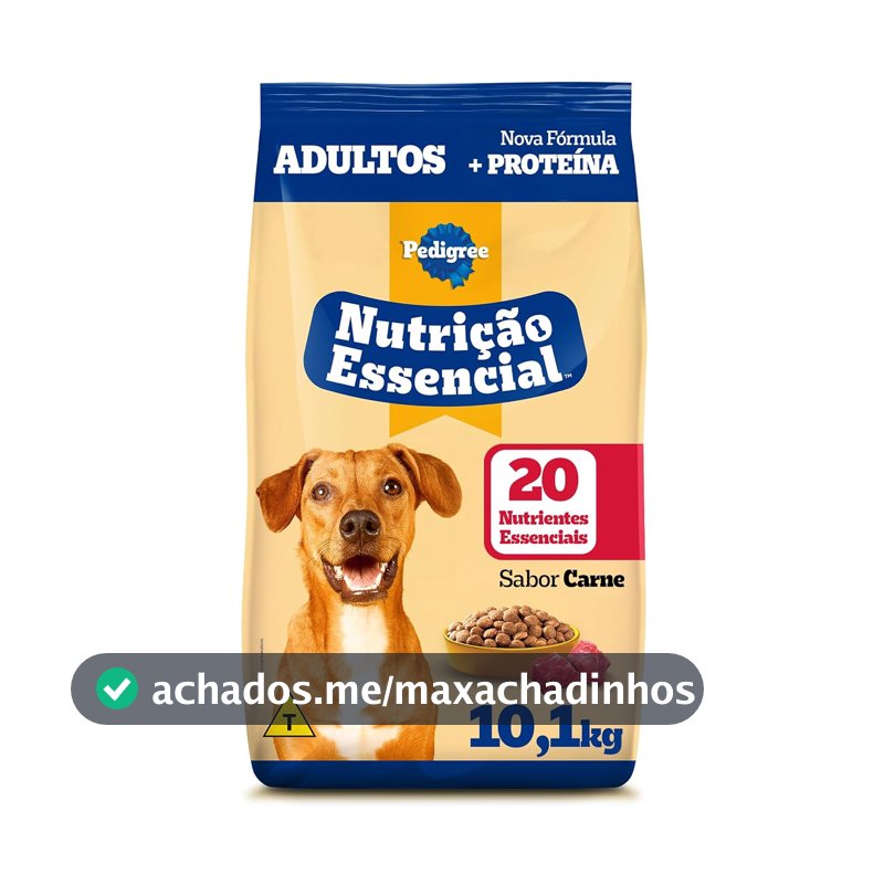 PEDIGREE Ração Nutrição Essencial Carne Para Cães Adultos 10.1kg