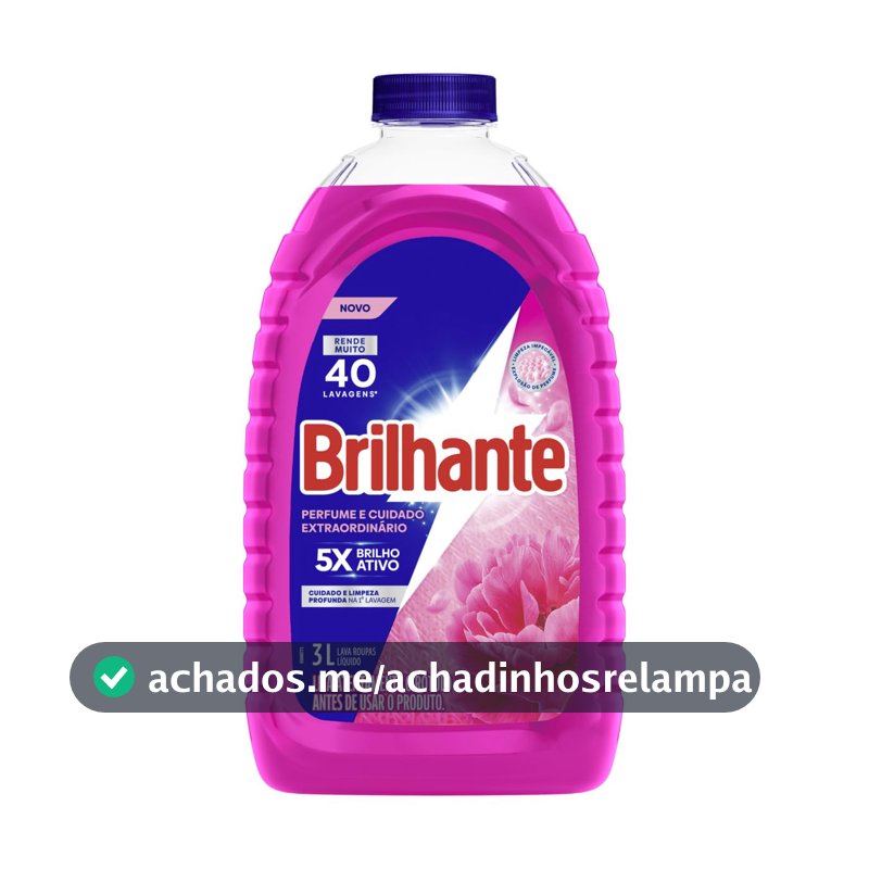 Brilhante Sabão Líquido Perfume e Cuidado Extraordinário 3L