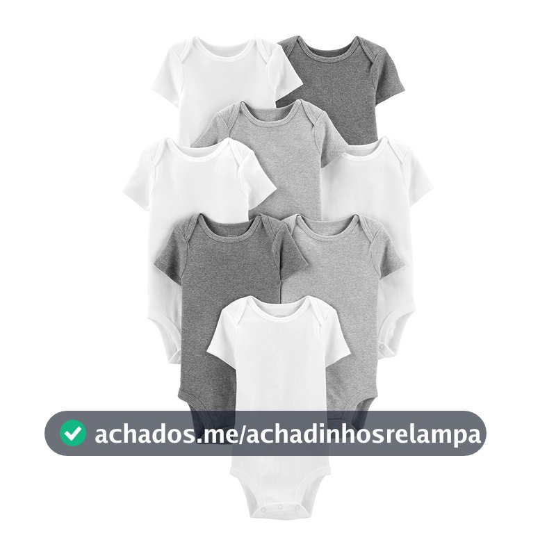 Body Pacote com 8 bodies de manga curta Simple Joys by Carter'sUnisex Bebê