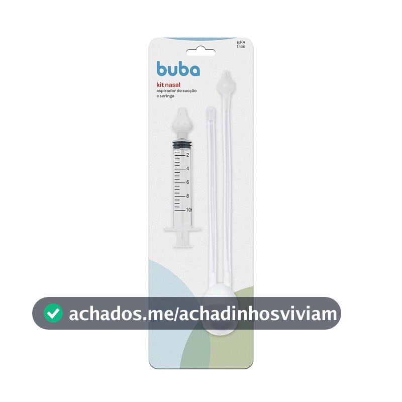 Buba Kit Aspirador Nasal De Sucção E Seringa
