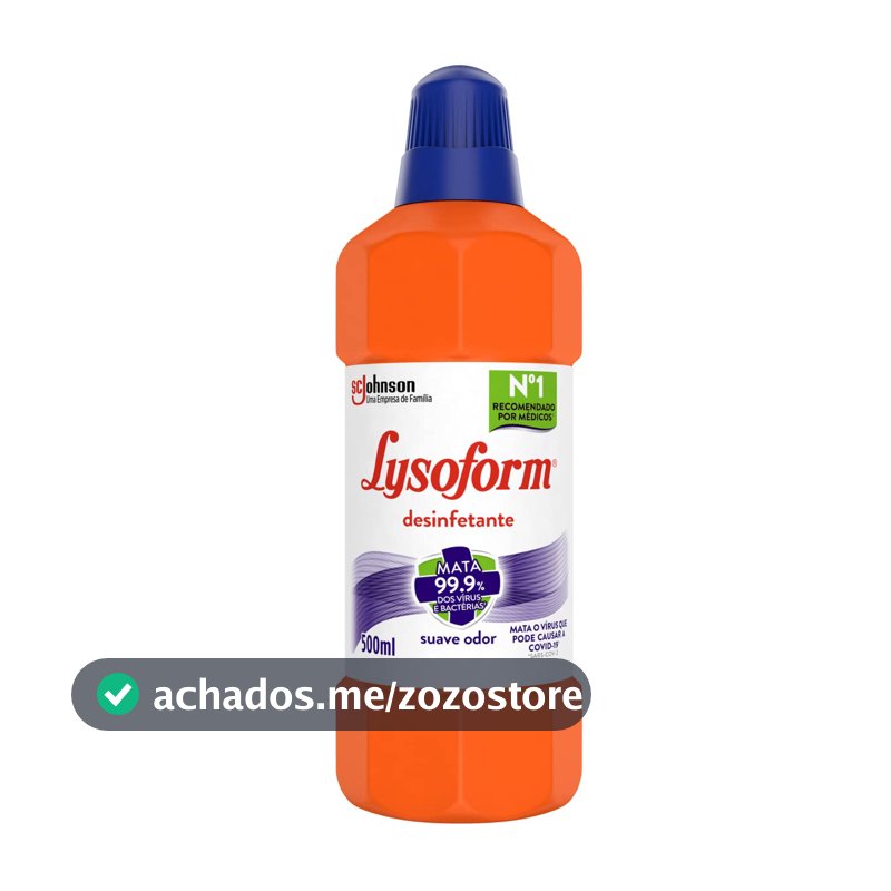 Lysoform Suave Odor Desinfetante Líquido Limpeza Pesada, 500ml