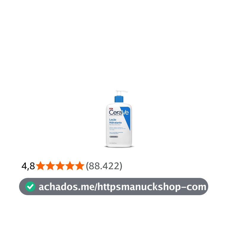 CeraVe, Loção Hidratante Corporal, com textura Fluida e Ácido Hialurônico
