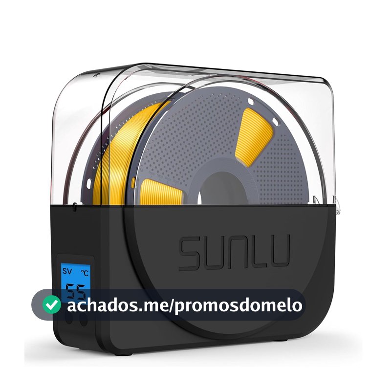SUNLU Caixa secadora de filamento para filamento de impressora 3D, mantenha o filamento seco durante a impressão 3D, suporte para filamentos, caixa de armazenamento, preta