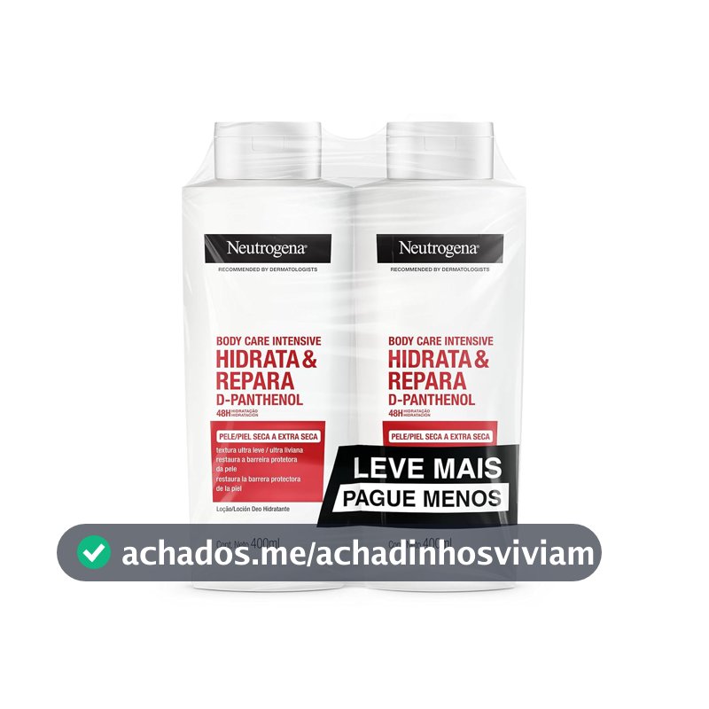 Creme Hidratante Neutrogena Hidrata&Repara, Kit 2 Unidades de 400ml