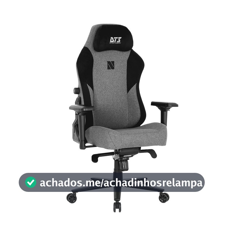 Cadeira Gamer DT3 Nero, Revestimento com Tecido DT3 Max2Weave, almofada magnética, apoio lombar integrado, braços 4D+, suporta até 140 e altura máx. de 1,85m(Graphite)