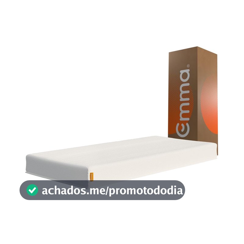 Colchão Solteiro Emma Basics 17 cm - 88x188 cm, Espuma D28 17cm com Tecnologia Alemã, Firmeza Ideal, Suporte Confortável, 100 Noites de Teste e 5 Anos de Garantia