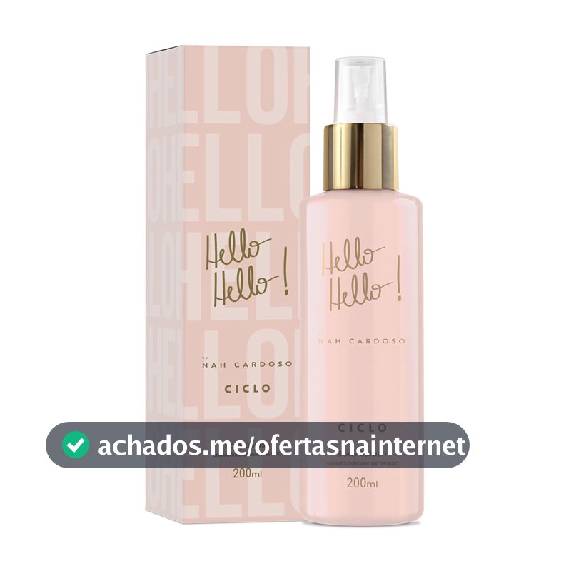 Body Splash Hello Hello Nah Cardoso 200ml Ciclo Desodorante Corporal
