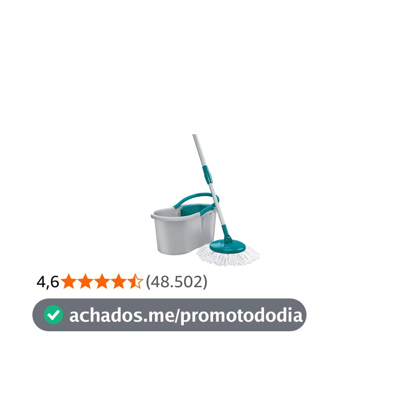 Flash Limp - Mop Giratório Fit, Balde 8 litros - MOP5010 - ABS Cinza