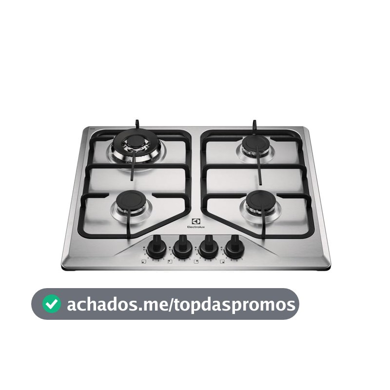 Electrolux Cooktop 4 Bocas a Gás Electrolux Inox Experience Multi Chama e Grade Ferro Fundido (KE4XC) Bivolt