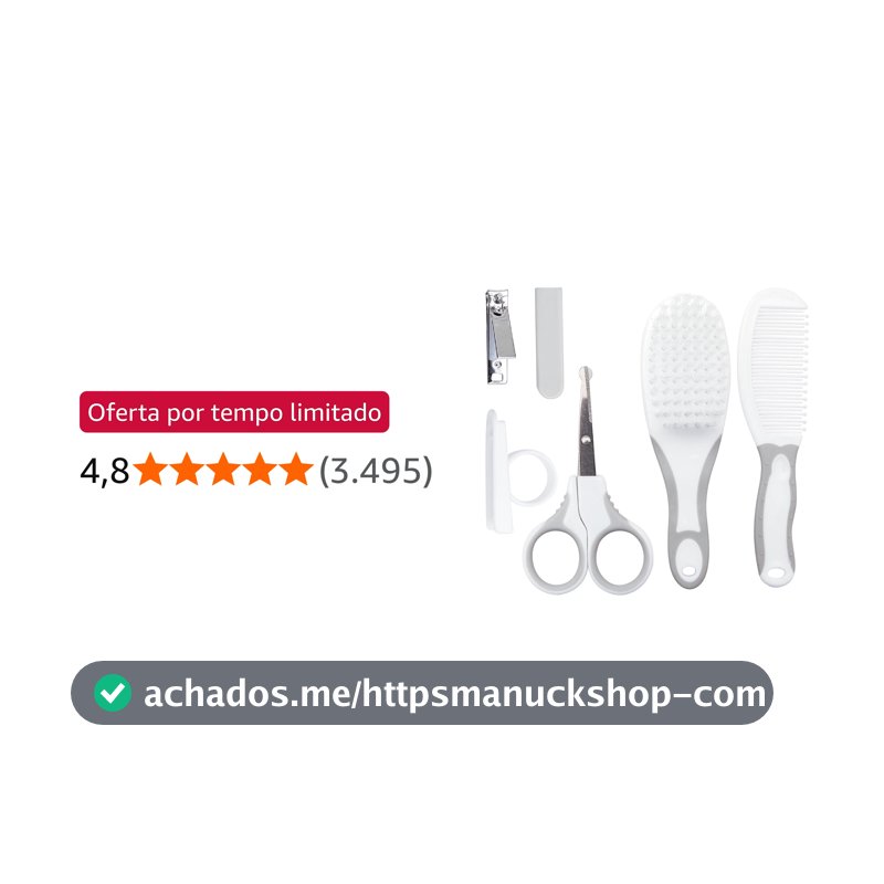 Buba Kit Cuidados Baby Cinza Tamanho Único