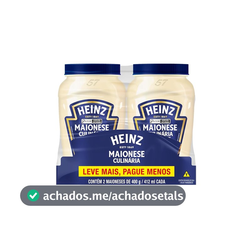 Heinz Pack Maionese Tradicional, 400G - 2 unidades