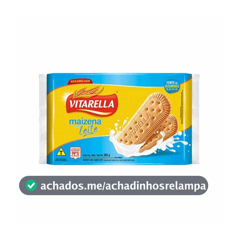Biscoito Doce Maizena Leite 350g - Vitarella