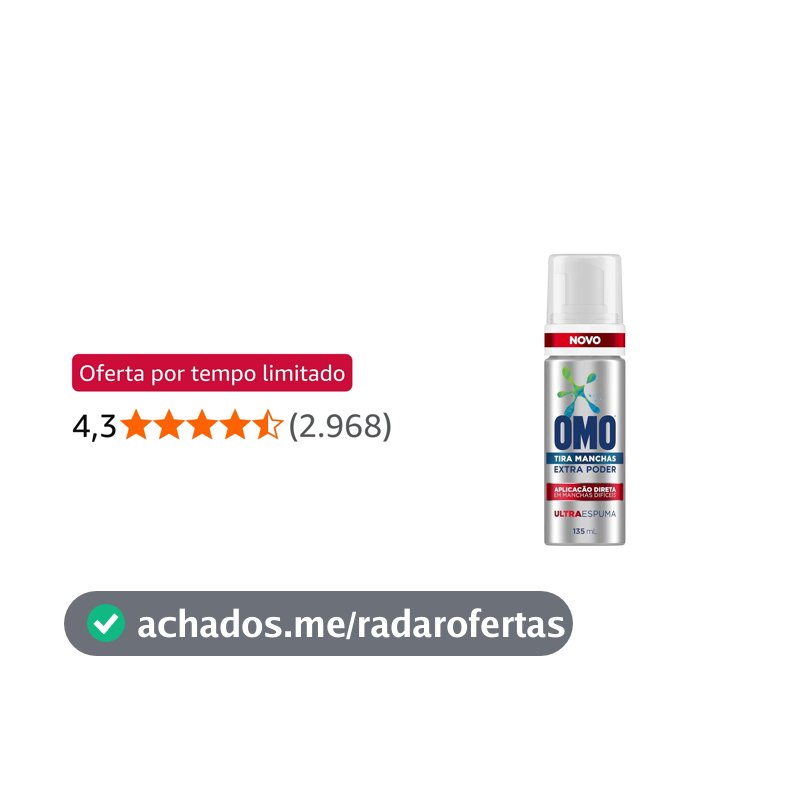 OMO Tira-Manchas Ultra Espuma Extra Poder Frasco 135Ml