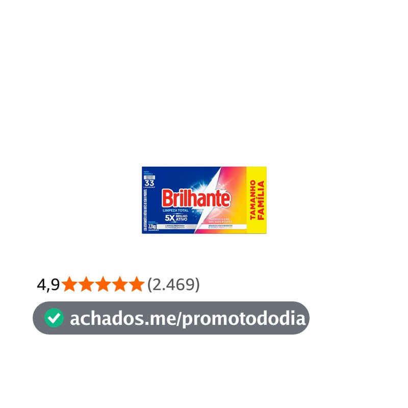 Brilhante Limpeza Total - Sabão Em Pó 2 2Kg