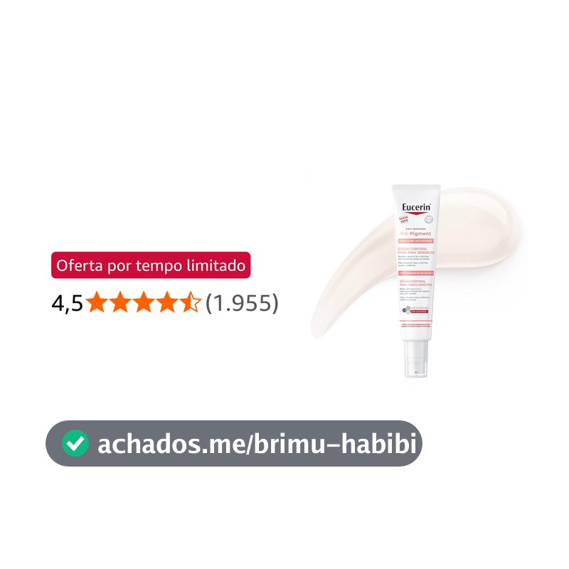EUCERIN Sérum Corporal Antimanchas Áreas Sensíveis 75ml, Anti-Pigment, Clareador Axilas e Virilha, Thiamidol