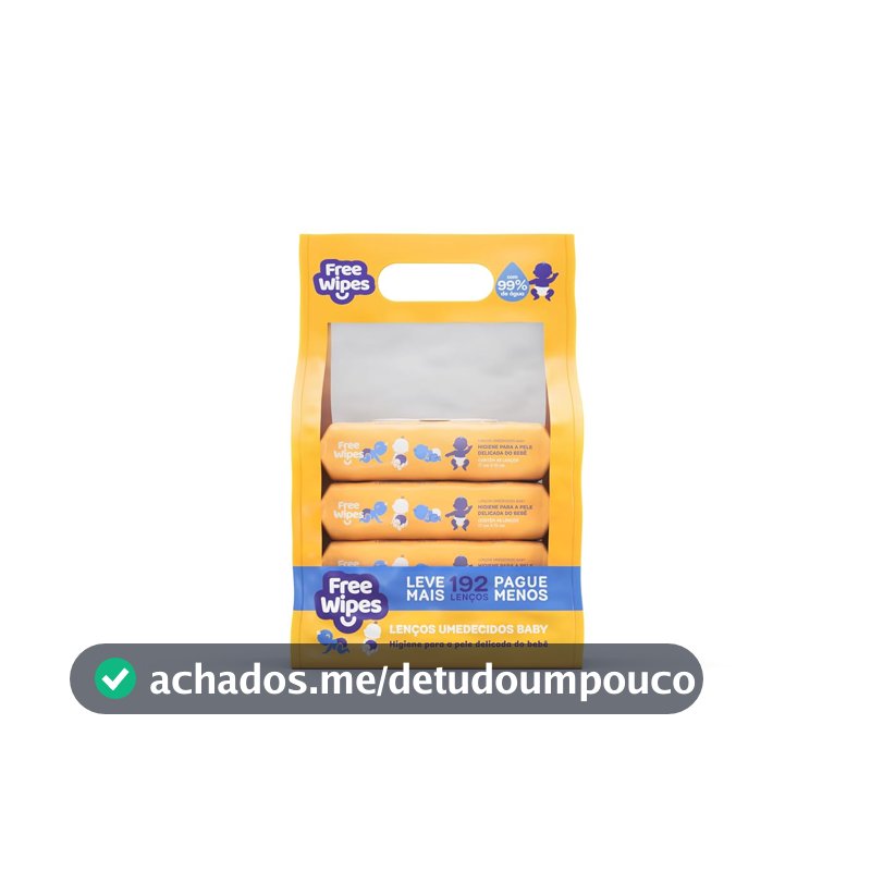 Free Wipes Baby Pack Com 4 Unidades