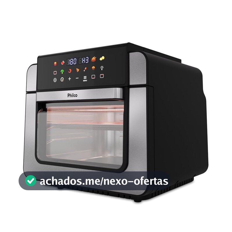 Air Fryer Oven Philco 15L Dupla Resistência 1800W PAF15B 220V