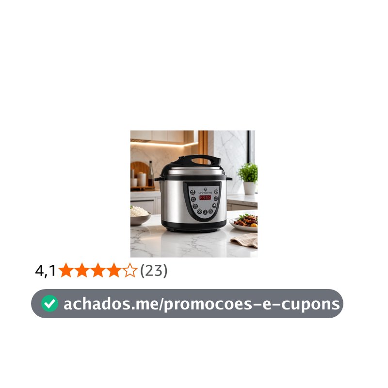 Panela de Pressão Elétrica Digital 4L 220V Inox Multifuncional com Timer Programável e Sistema de Segurança Inteligente