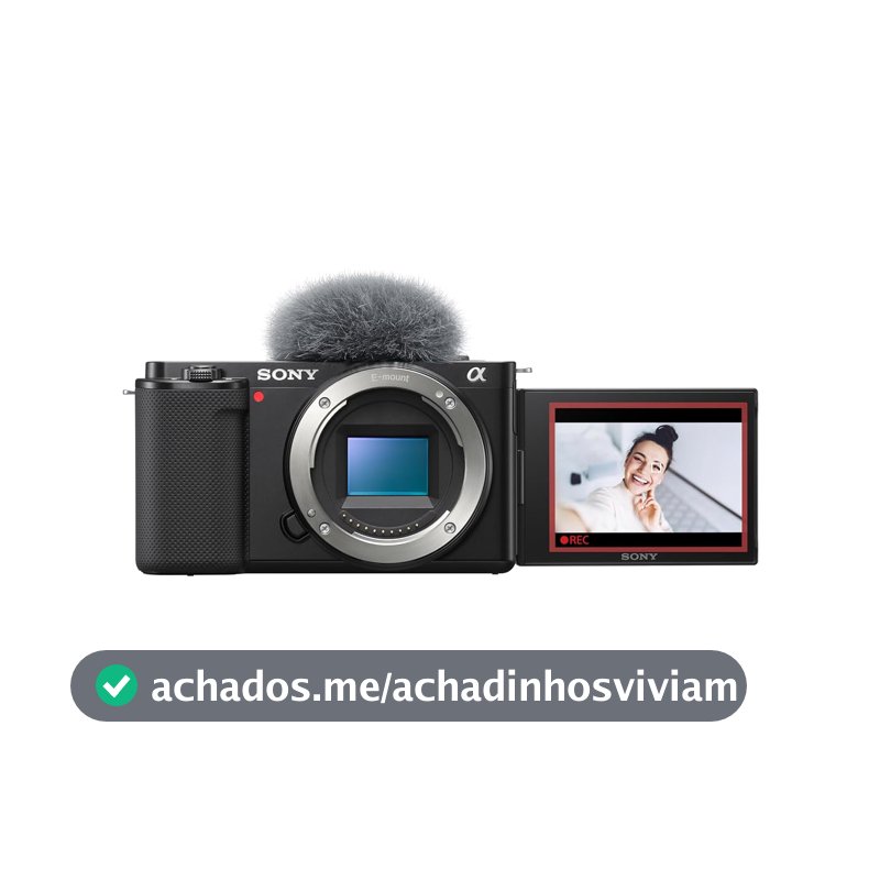 Sony Alpha ZV-E10 - Câmera Vlog sem espelho com lente intercambiável APS-C - Preta