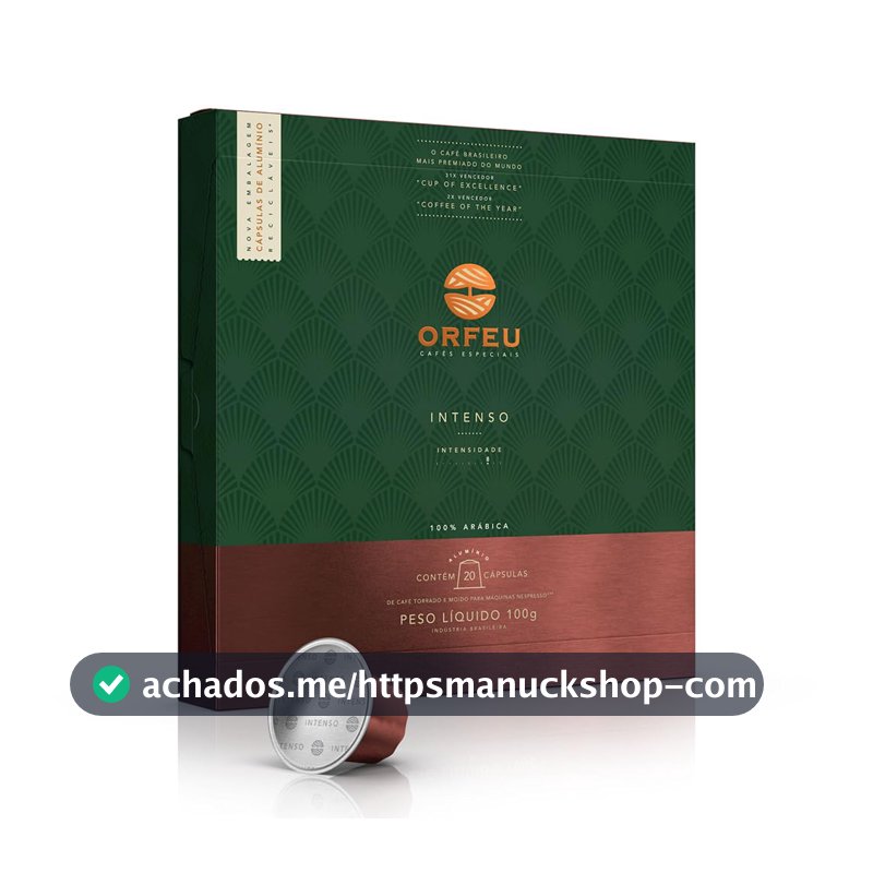 Cápsulas Orfeu Intenso Compatíveis Nespresso® 20 Unidades