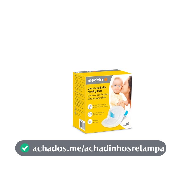 Absorventes Descartáveis para Seios Medela, 30 Unidades