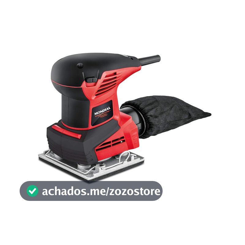 MONDIAL Lixadeira Orbital De 1/4 de Lixa, Vermelho, 250W, 110V - FLO-02