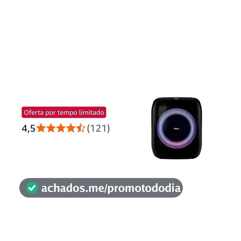 Caixa de Som Amplificada 380W Flash Lights Philco PCX4800